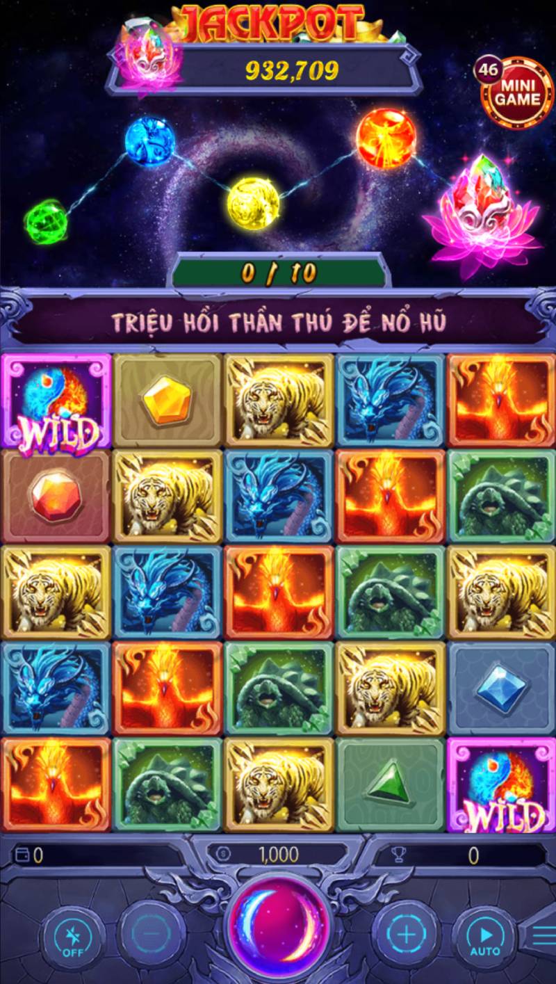 Tứ Thần Thú – Siêu Phẩm Slot Game Với Tính Năng Triệu Hồi 2 Giới thiệu về game nổ hũ Tứ Thần Thú